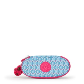 Kipling Duobox Women's Pencil Bag Printed Medium with Zipper for Organizing Accessories, Art Supplies, Make-up, Travel Organiser, Dreamy Geo C, 7.75''L x 2.75''H x 3.25''D, Dreamy Geo C