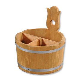 KESPER 69295 Storage Box/Cutlery Container Diameter 17 cm Height 20 cm Pine Wood