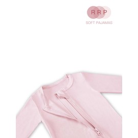 RRP Unisex Baby Bamboo Rayon Footies Pajamas,Buttery Soft Sleep 'N Play PJs,2-Way Zipper Closure,0-18 Months (Sage/BlueGrey/Blush, 12-18 Months)