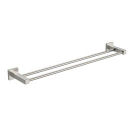 FORIOUS 24 Inch Double Towel Bar, Double Towel Racks for Bathroom Brushed Nickel, Heavy Duty SUS304 Stainless Steel Dual Towel Rail Wall Mount, Brushed Nickel