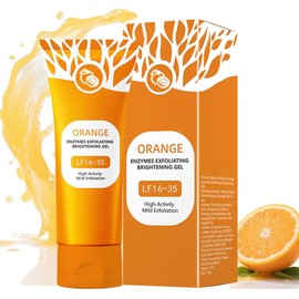 Orange Whitening Exfoliating Brightening Gel,Orange Exfoliating Gel Scrub, Deep Clean Pores Remove Blackheads Moisturize Skin for All Types Skin (1 pc)