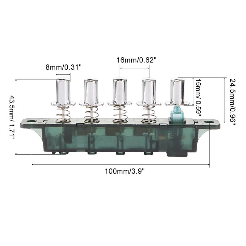 sourcingmap MQ165 AC 250V 4A Piano Type Key Board Switch