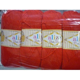 Alize 5 x 100 g Baby Best Plain Knitting Yarn, Anti-Pilling Turkish Wool (56)