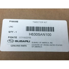Subaru 2020-2025 Outback & Legacy Genuine Tweeter Kit H631SAN100 Base Models OEM 2023-2024 Forester