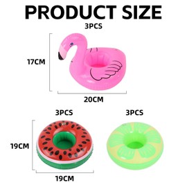 CYNOSURETECH 9 Pieces Of Summer Themed Inflatable Coasters, Creative Coasters, Floating Coasters, Party Decorations