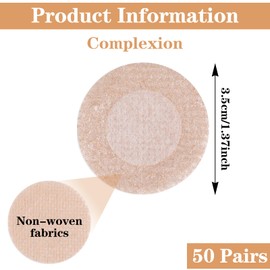 Abeillo 100 Pcs Disposable Nipple Covers for Men, Anti Chafing Nipple Cover Nipple Protector Patch for Runners Sports Gym Nude