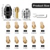 Drill Chuck Collet Set, 0.8-3.2mmBrass Collet Set Metal Nut with