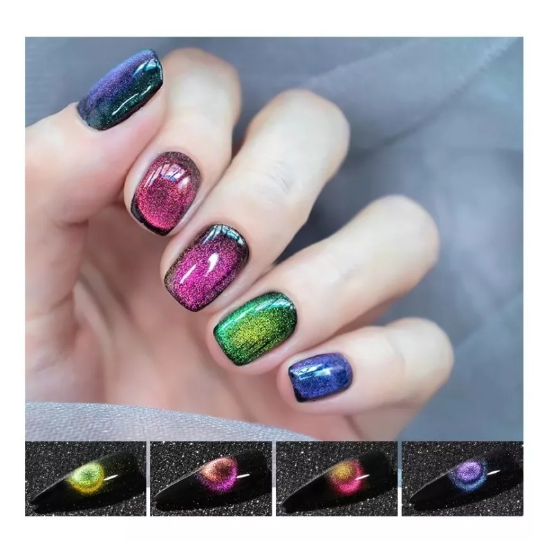 Obp Pigmento Para Uñas Efecto Ojo De Gato 15 Colores