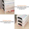 BTSKY Set of 4 Stackable Transparent Pen Boxes, Office Supplies