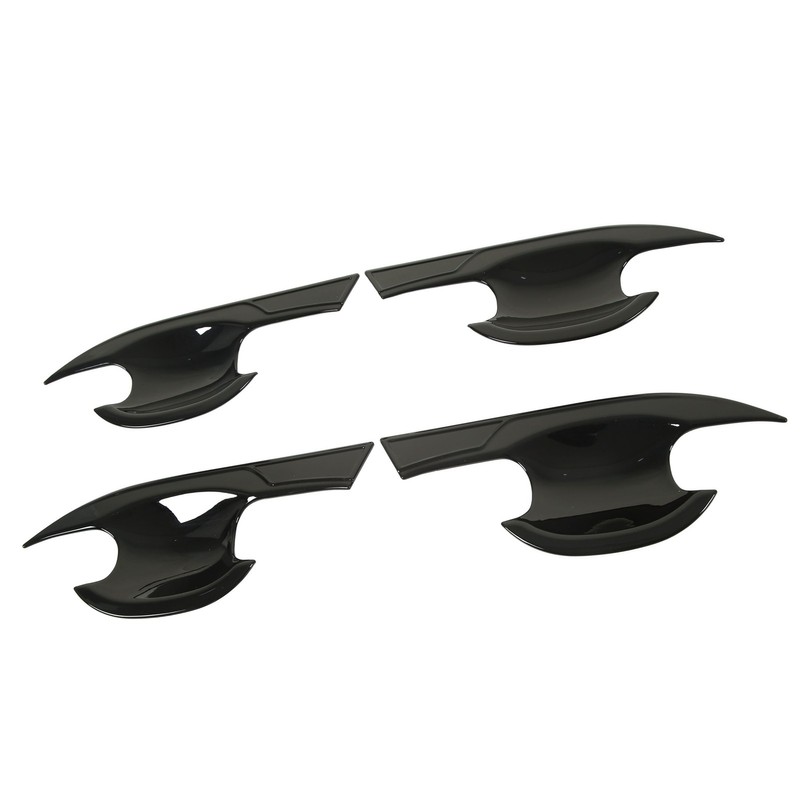 4PCs Car Exterior Door Handle Bowl Protector Glossy Black Cup