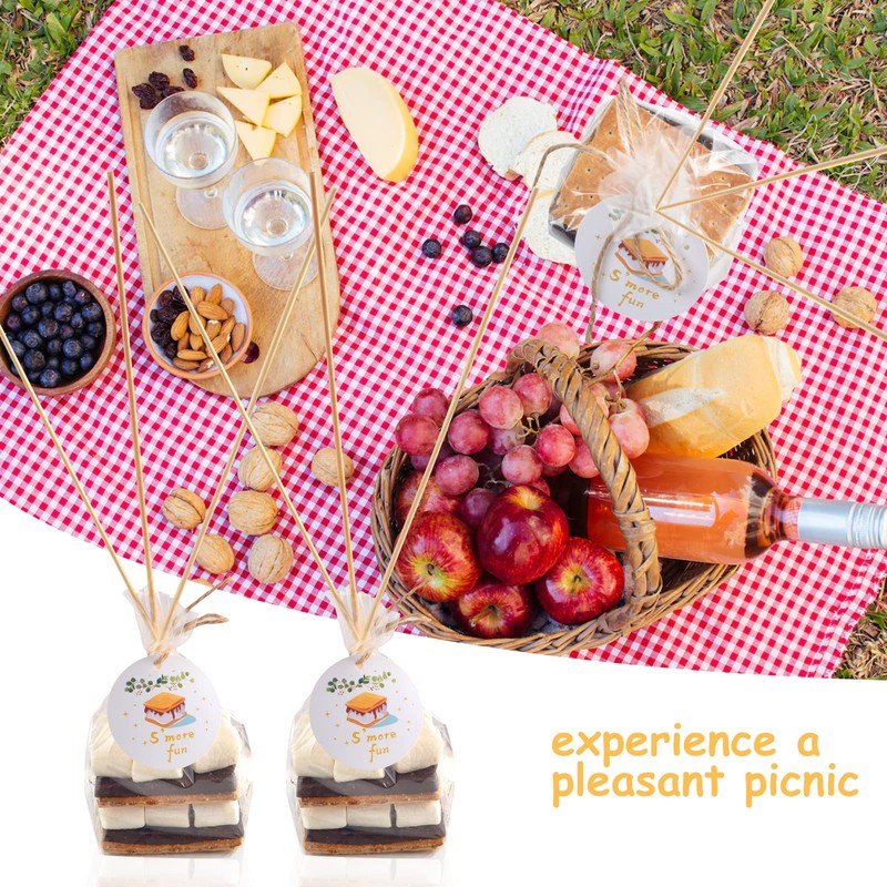 100 pcs S'more Fun Bag set Clear Gusseted Poly Bags