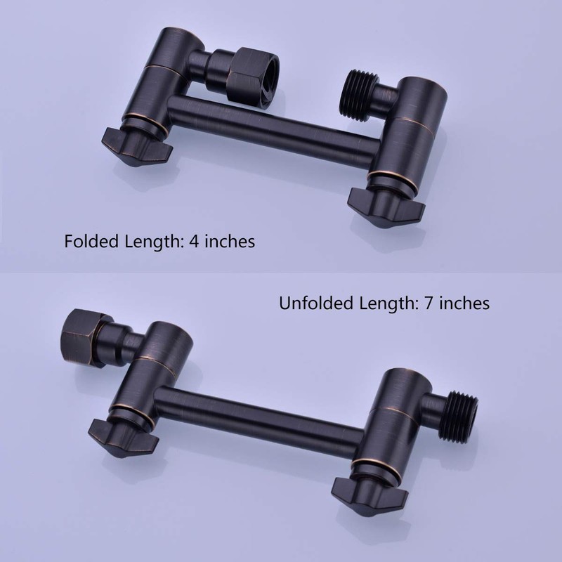TRUSTMI Adjustable Shower Arm 4 Inch Brass Shower Head Combo