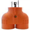 AC WORKS® 30A 250V NEMA L6-30 Male Plug to Two