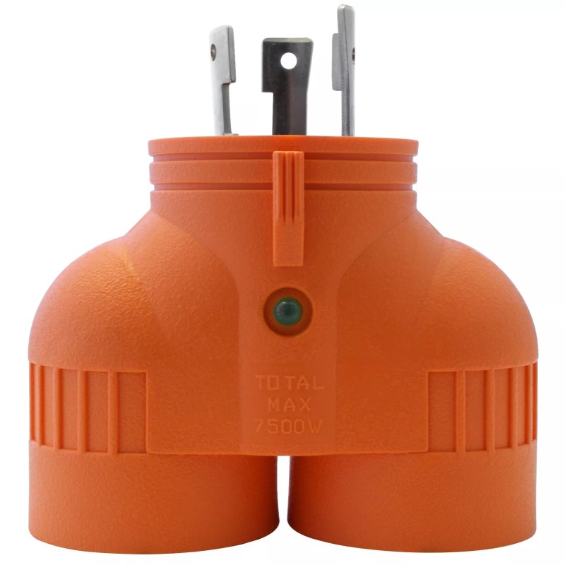 AC WORKS® 30A 250V NEMA L6-30 Male Plug to Two