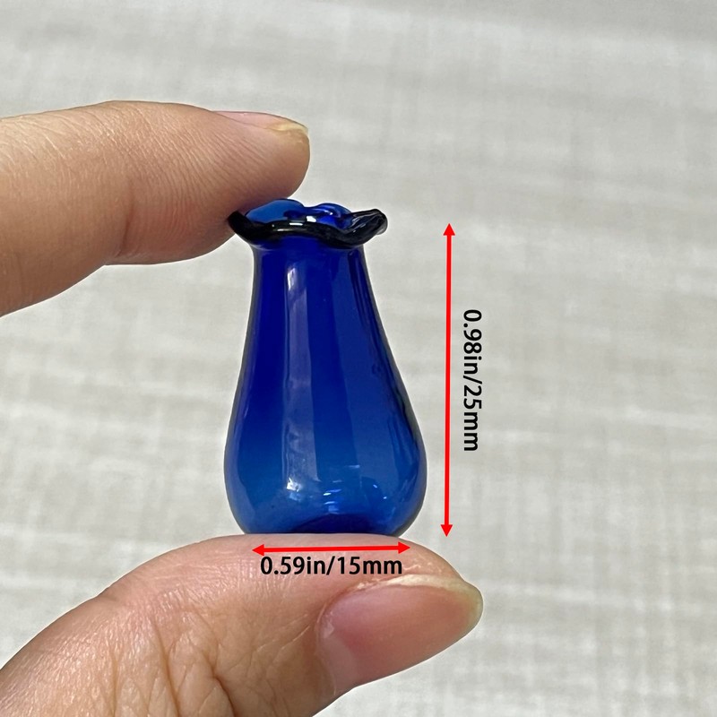 SPANSEE 2 PCS Mini Vase for Cat Whiskers, Miniature Vase,