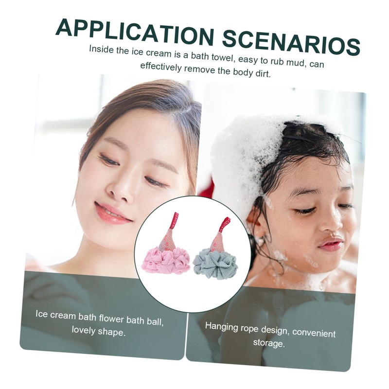 Mikinona Assorted Bathing Balls Flowers Bath for Boys and Girls