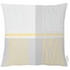 Apelt Polyester Cushion Cover, Light Grey/Yellow, 49 x 49 x