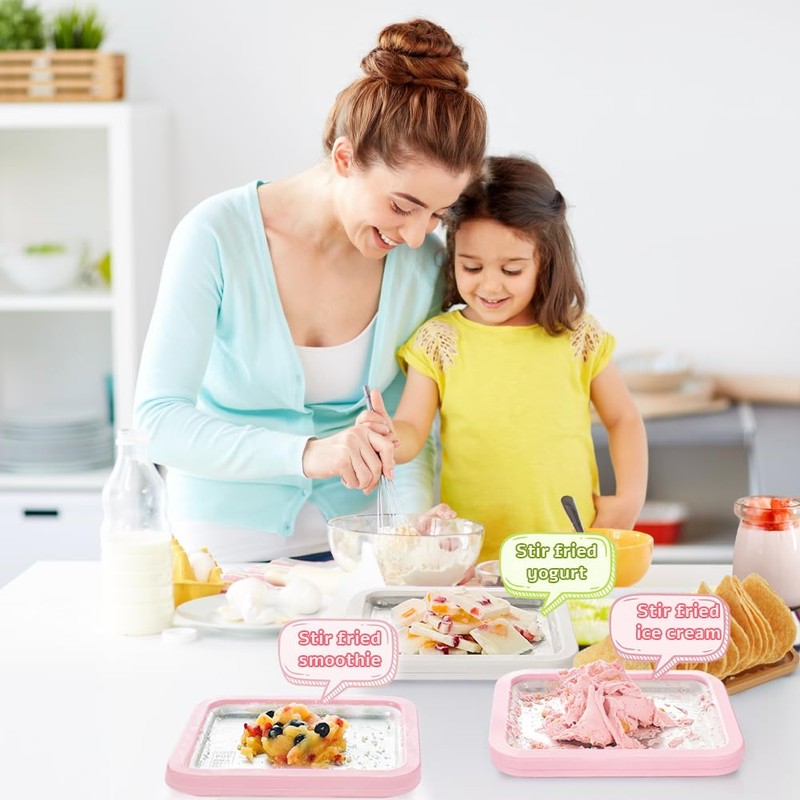 Zoneyan Large Ice Plate, Ice Cream Machine, Ice Rolling Machine