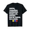 Venezuela Essen Arepa Pabellon Cachapas Pabellon Chicha T-Shirt, black