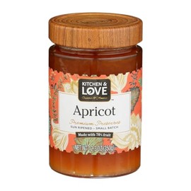Kitchen & Love Apricot Premium Preserves | Made with 70% Fruit, Small Batch, Artisanal, Sun-Ripened