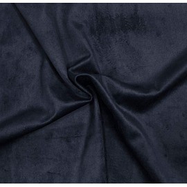 A-Express Plain Soft Plush Velvet Fabric Upholstery Dressmaking Curtain Blind Cushion Velour Material - Navy Blue 1 Metre 100cm x 145cm