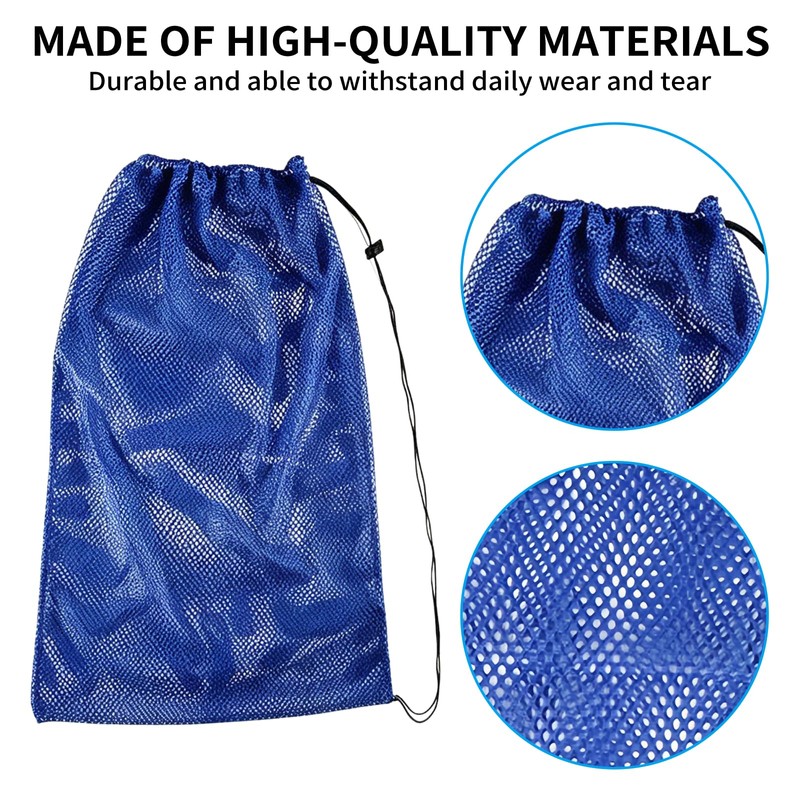 Daxiangsheng Swim Kit Bag Drawstring Mesh Sports Extra Large, Blue,
