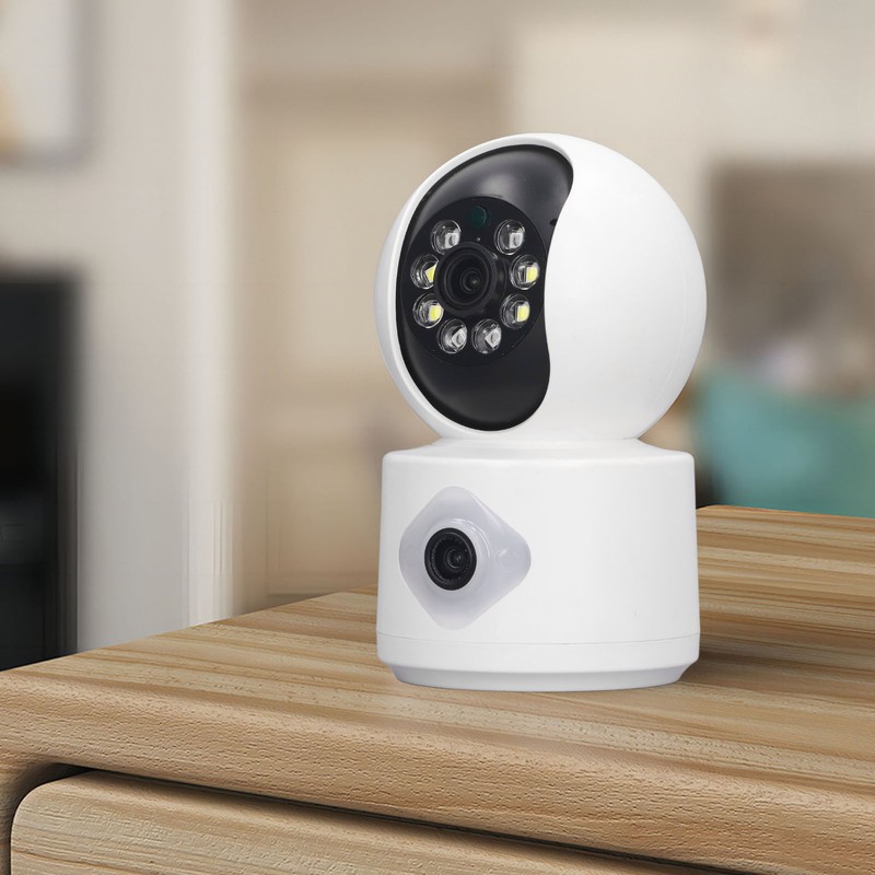Home Security Camera 2MP Dual Lens Night Vision Remote Control