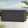 GOOBED 120-Gallon Resin Outdoor Storage Box, Waterproof Deck Box for