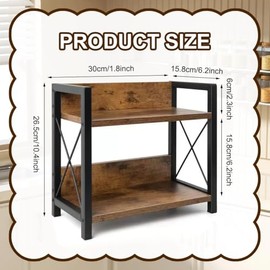 Spice Rack Kitchen Worktop Kitchen Organiser Kitchen Shelf Worktop Cup Shelf 2 Tier Small Shelf for Kitchen Corner Office Bathroom