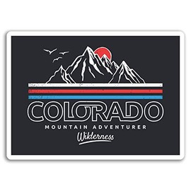2 x 10cm Colorado America Vinyl Stickers - Mountains USA Sticker Luggage #17542 (10cm Wide)