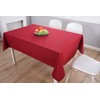 Biscaynebay Textured Fabric Tablecloths 52 X 70 Inches Rectangular, Red