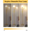 Lightdot 63IN Dimmable Globe Floor Lamp, Brass Standing Lamps with