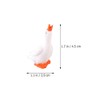 BEOSOFLOY Mini Goose Figurine 6pcs Resin Swan Figurines Micro Moss