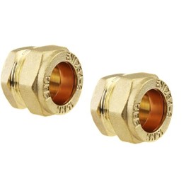 hep® 15mm Brass Compression End Cap Stop End WRAS Approved (Pack of 2)