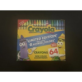 Crayola - 64 Crayon Box with 8 Retired Colors (2025; Limited Edition)