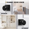 goldenwarm Black Half Dummy Door Knobs, Single Side Door Handles