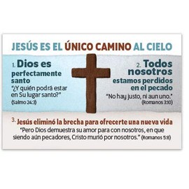 Jesus Is The One Way (Mini Gospel Tract Card - Packet of 100 - Spanish)