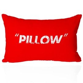 PreLiving Hypebeast Off Red Inspired Pillow Quotation Decorative Throw Pillow Cover,Sneakerhead Decor,Cushion Case for Home Sofa Couch Decoration 12"×20"