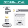 PURAGEIR 5 Pack Angle Stop Valve,1/2 in. NOM Compression x