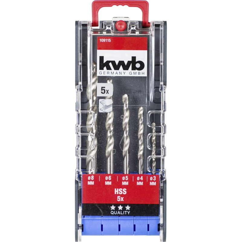 kwb Power Box Set of 3 Drill Cassettes in Value