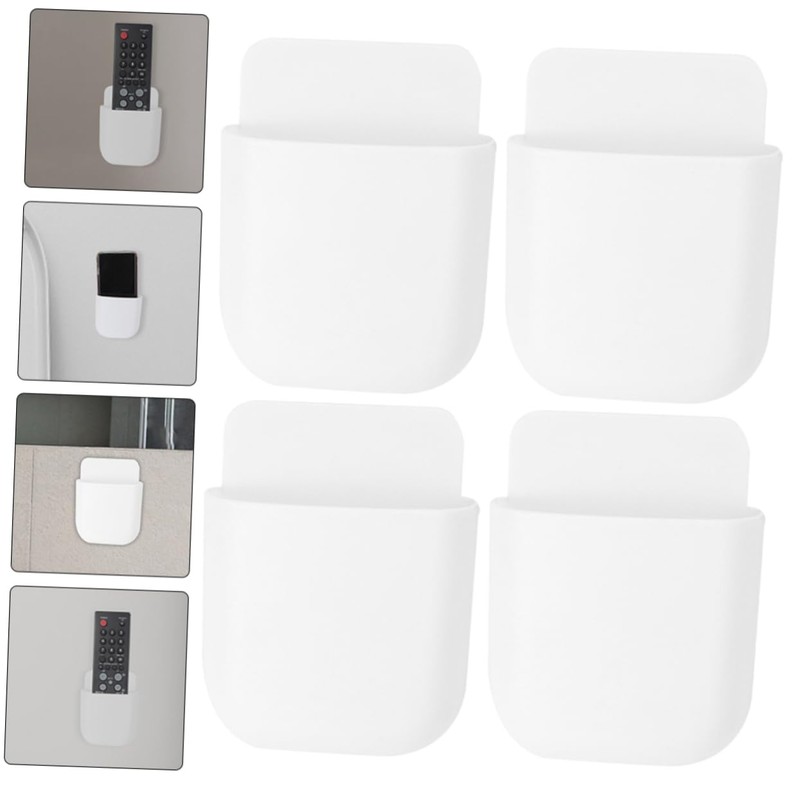 CAXUSD 6pcs Wall Mounted Remote Control Holder Multi-Functional Organizer for