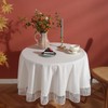 rismart Cotton Round Table Cloths Four-Season Table Cover Decor Tablecloth