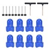 Trampoline Enclosure Pole Cap with Screw Thumb THook Spring Pull