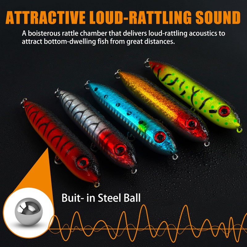 Catfish FLoats Rattling Line Float Lure Demon Dragon Style Peg