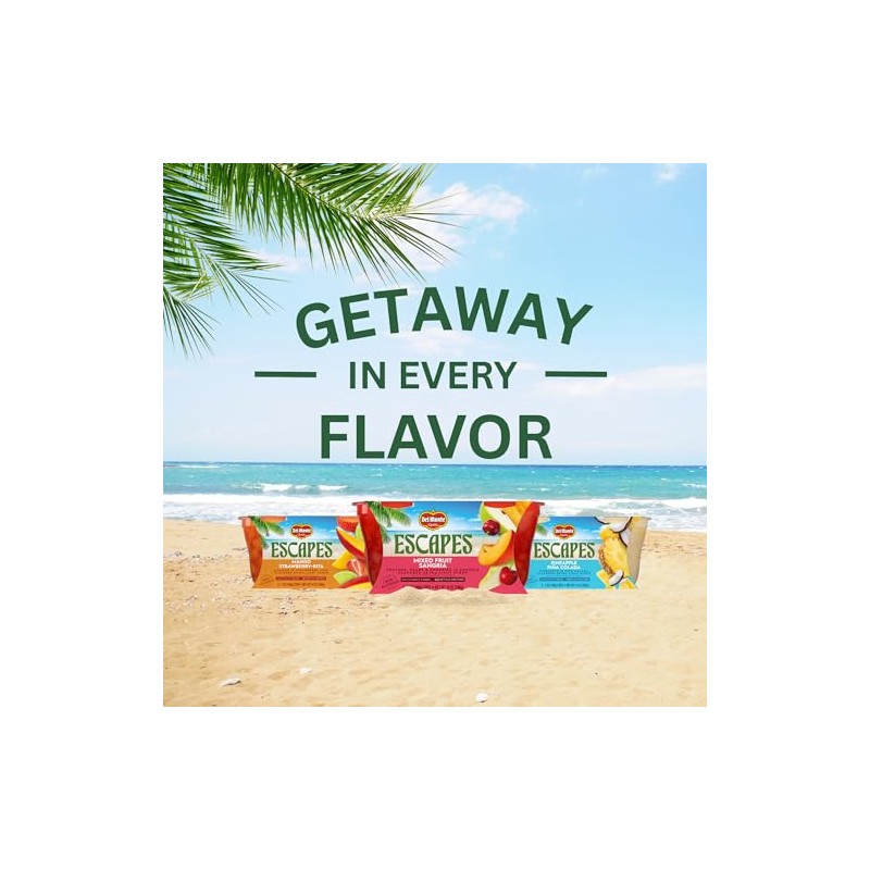 Del Monte Escapes Mixed Fruit Sangria, 7 oz Cups, Pack