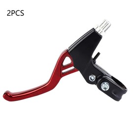 1 Pair Bicycle Brake Levers, Aluminium Alloy Anti-Rust Bicycle Brake Lever Handles, 4 Colours to Choose From (Red)