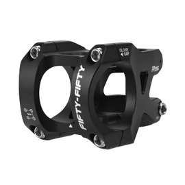 FIFTY-FIFTY Mountain Bike Stem for 35mm Handlebar Clamp 1-1/8 Steer Tube, Aluminum Alloy Short Handlebar Stem for All Mountain, MTB, Downhill, Freeride (35mm Diameter, Black)