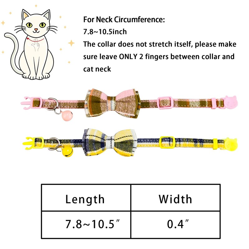 SuperBuddy Cat Collars Breakaway with Cute Bow Bell - 2