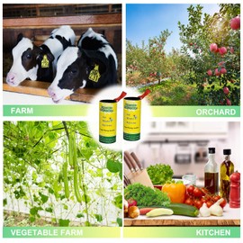 20 Pack Fly Traps for Indoors/Outdoor, Effective Paper Catcher Strips, Fruit Traps, Sticky Glue Hanging Tape Killer Ribbon