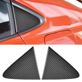 RUIANTE Compatible with Carbon Fiber Center Consoles Rear Car Door C Pillar Ttriangle Trim Car Auto Exterior Accessories for Toyota Corolla 2019 2020 2021 2022 2023 (2pc Black)